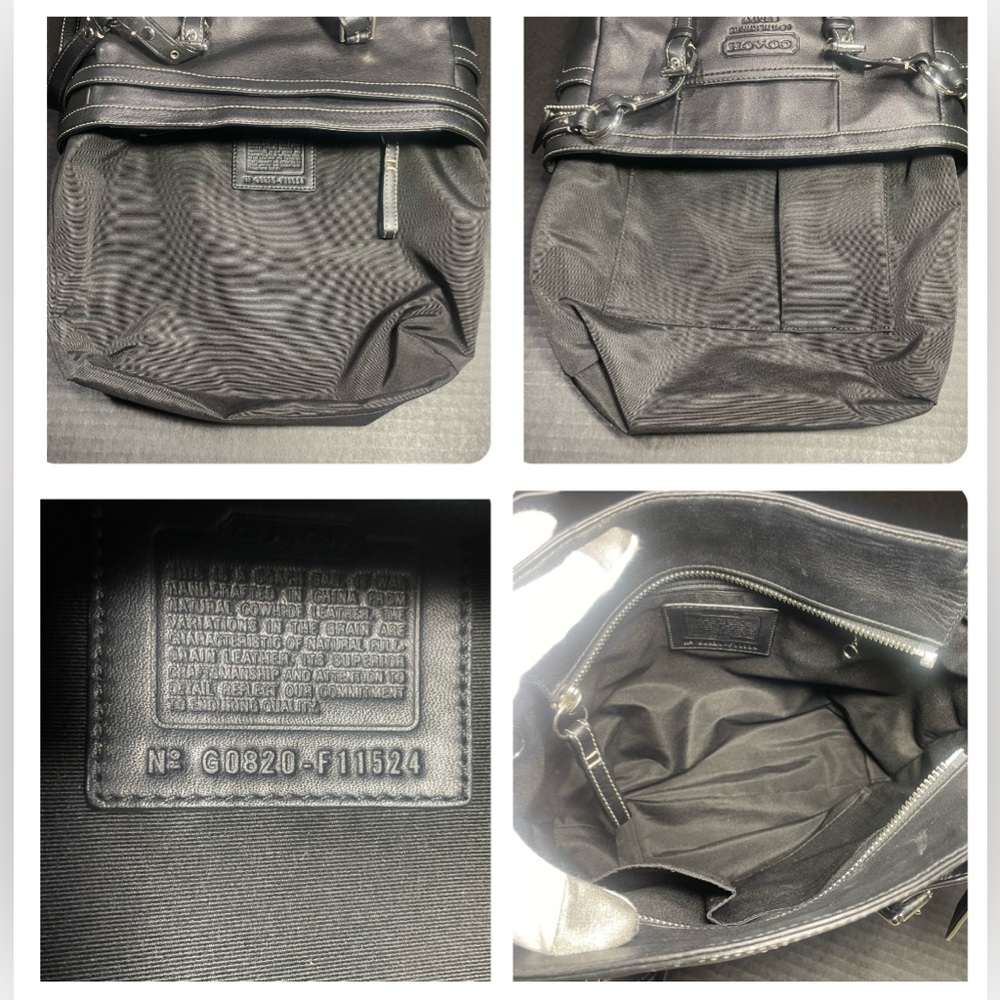 Vintage Coach Black Leather Tote Excellent, classy, LIKE NEW VERY WELL CARED FOR - Picture 12 of 17